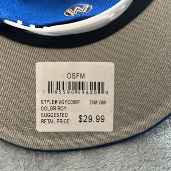 Golden State Warriors Snapback Hat Cap NBA Blue Lettering / Blue hat - Picture 3 of 3